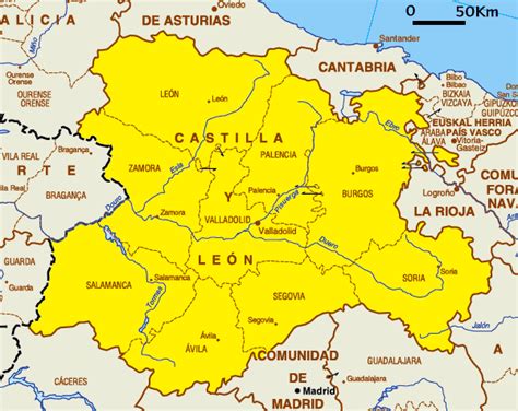 Mapa político de Castilla y León Braganca, Logrono, Alava, D Avila, Vizcaya, Burgos, Google ...