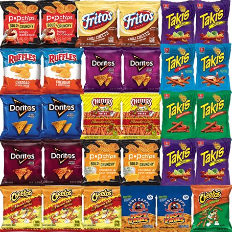 Hot Chips Snacks Variety Pack for Adults - Fiery Spicy Snack Bag Care Package - Bulk Assortment ...