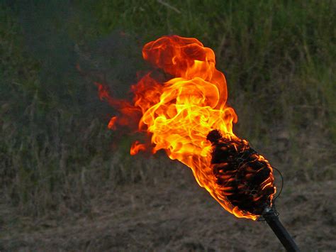 Fire Torch | A wooden stake wrapped in hessian cloth and hel… | Flickr