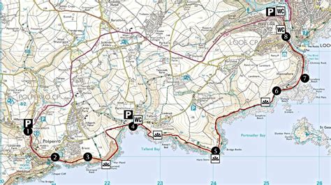 Map Of Looe And Polperro - Spring Semester 2024