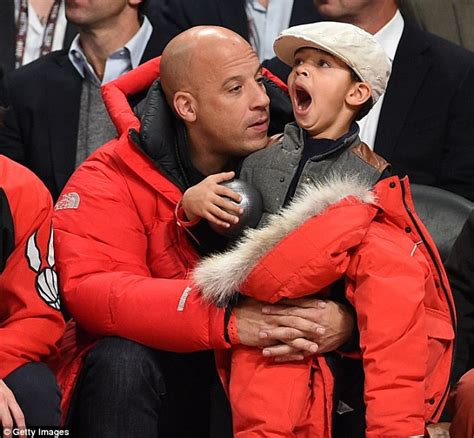 Bed time? Vin Diesel sits courtside at epic NBA All-Star match with son ...