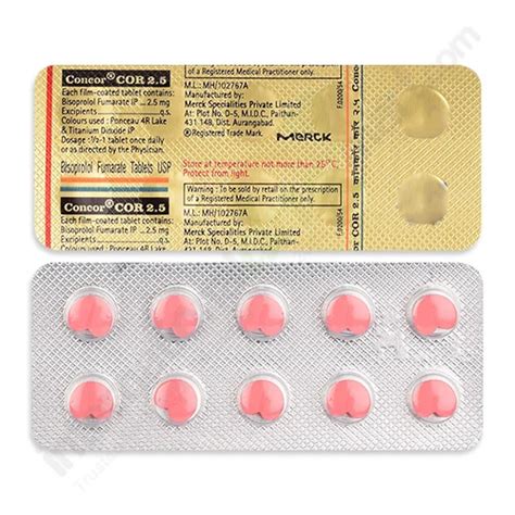 Buy Bisoprolol Fumarate 2.5mg Tablets Online At Low Price | IDM.