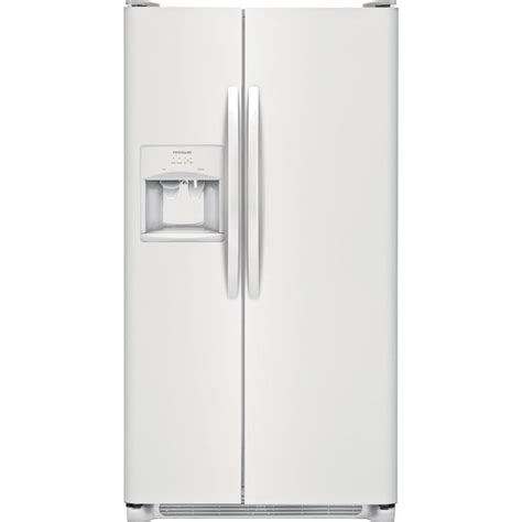 Frigidaire 22-cu ft Side-by-Side Refrigerator with Ice Maker (White) at ...