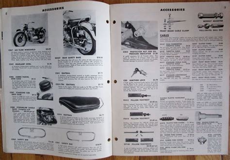 1957 TRIUMPH MOTORCYCLE PRE UNIT RACING ACCESSORIES PARTS BROCHURE CATALOG BOOK | eBay