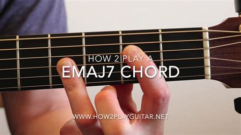 How to play a Emaj7 chord on guitar - YouTube