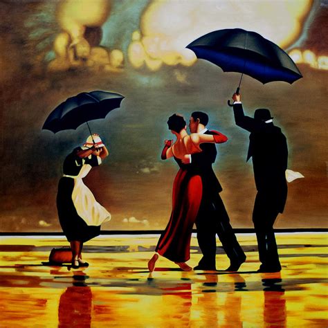 Dancing In The Rain Painting by Michael Pancito