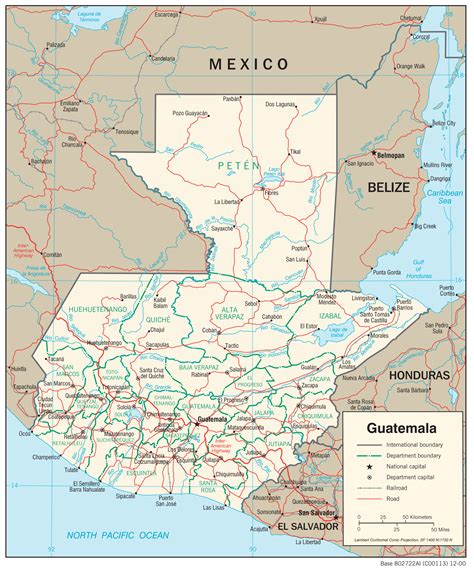 Guatemala Printable Map