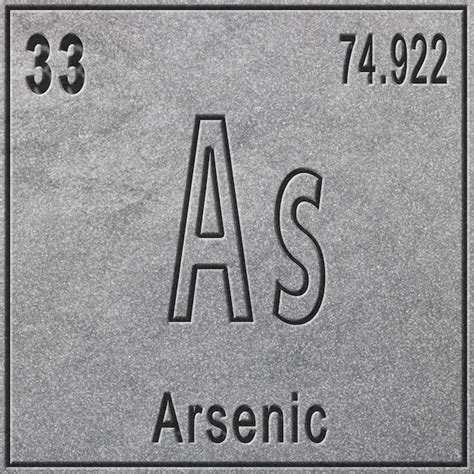 Premium Photo | Arsenic chemical element, sign with atomic number and ...