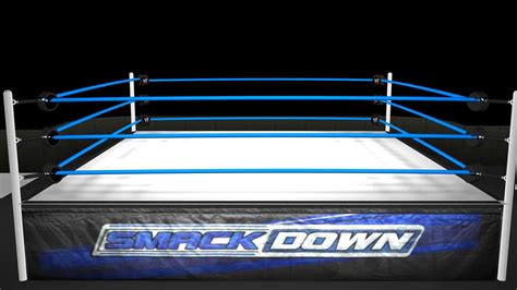 Download Wwe Smackdown Ring With Blue Ropes | Wallpapers.com