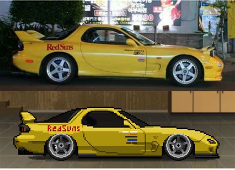 Keisuke Takahashi (Initial D) RX-7 Recreation : r/PixelCarRacer