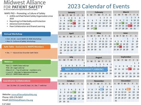 MAPS PSO 2023 Calendar | IHAMAPS