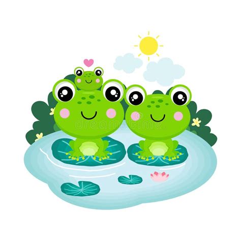 Frog family stock illustration. Illustration of farm, animals - 4513388