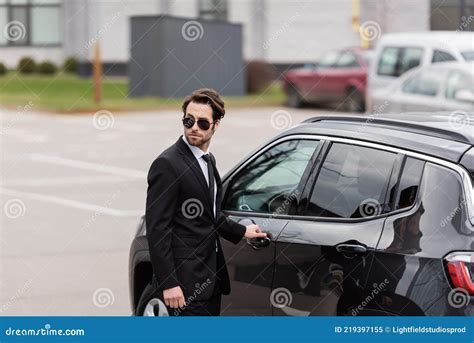 Bodyguard in Suit and Sunglasses with Stock Image - Image of business ...