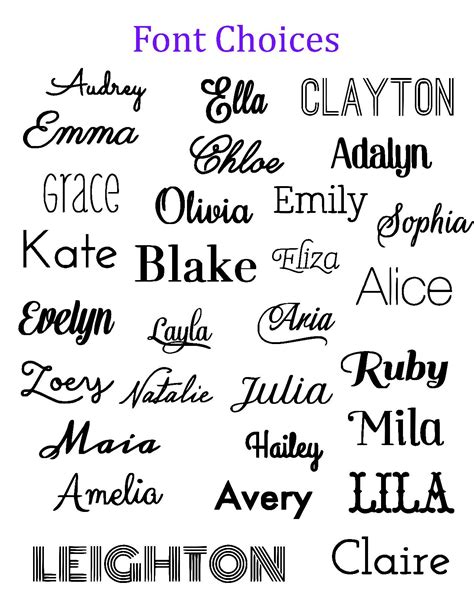 Free Names In Cute Fonts For Art Design | Typography Art Ideas