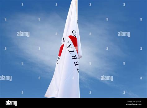 Minas Gerais state flag - red color and white background - state symbol Stock Photo - Alamy