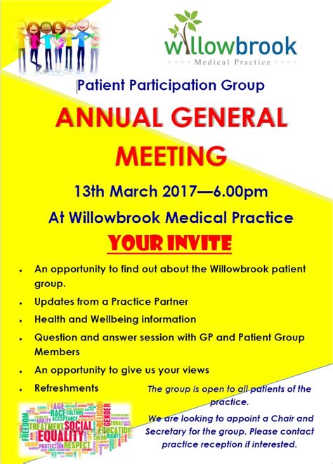 PPG Annual General Meeting Invitation « Willowbrook Medical Practice