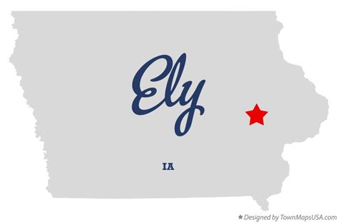 Map of Ely, IA, Iowa