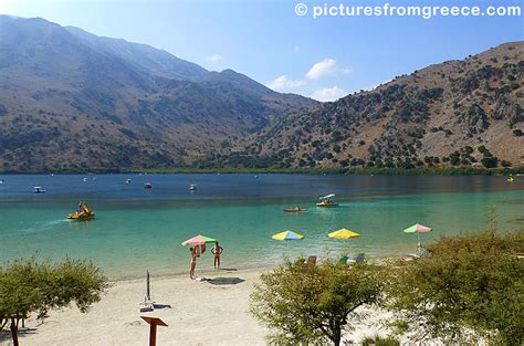 Kournas lake and beach. Georgioupolis. Crete.