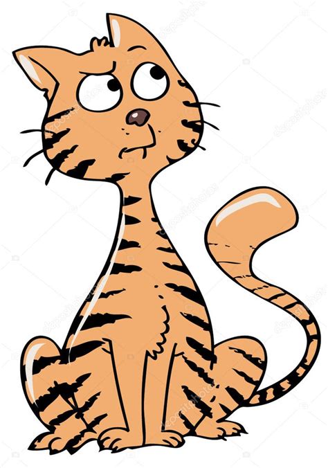 Cat thinking ⬇ Vector Image by © tajim1 | Vector Stock 2471016