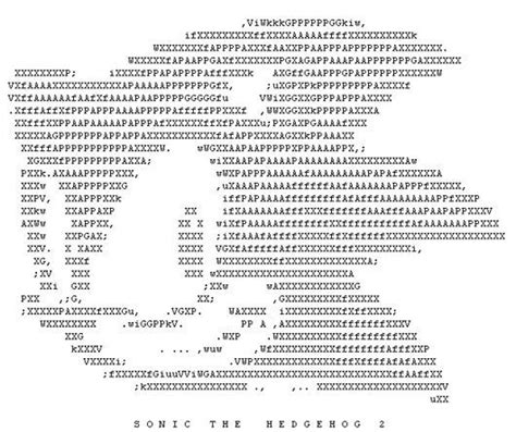 Image result for ascii art sonic hedgehog | Ascii art, Ascii, Know your meme