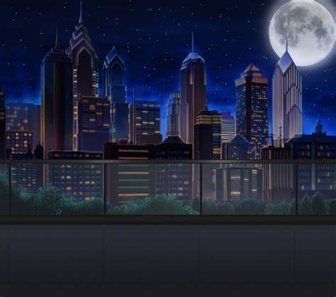 19 Anime Rooftop Background Balcony Night Time - Anime WP List