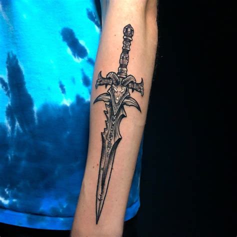 Frostmourne tattoo | Forearm band tattoos, Subtle tattoos, Viking tattoos