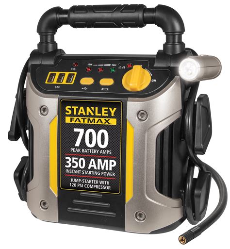 STANLEY FATMAX 700/350 Amp Jump Starter with 120 Psi Compressor, J7CS - Walmart.com