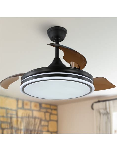 Oaks Aura 42-In Modern Minimalist Drum Ceiling Fan with Invisible Retractable Blades