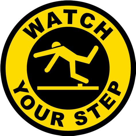 Watch Your Step Floor Sign P4325 - by SafetySign.com