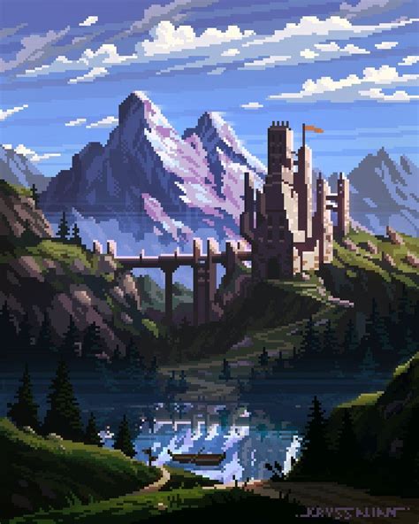 Kryssalian on Twitter | Pixel art landscape, Pixel art games, Cool ...