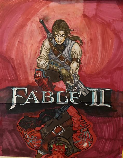 My drawing of Fable 2 cover!! Definitely my favorite video game ever : r/Fable