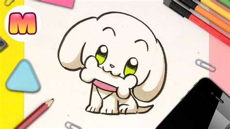 COMO DIBUJAR UN PERRO KAWAII 💖 Paso a Paso 💖 Dibujos de animales - YouTube