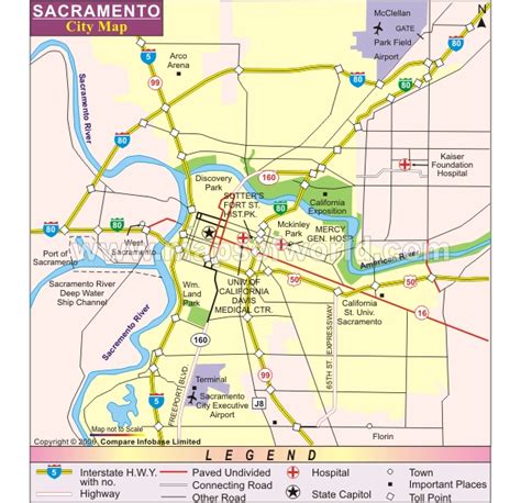 Sacramento, California Map