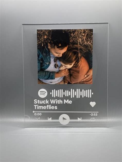 Spotify plaque transparent music display frame with photo and message ...