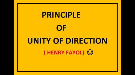 Principle of Unity Of Direction by Henry Fayol, Principles Of Management #BusinessStudies - YouTube