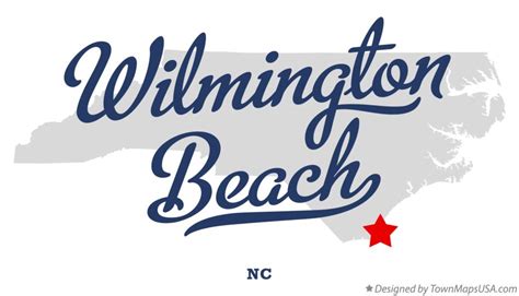 Map of Wilmington Beach, NC, North Carolina