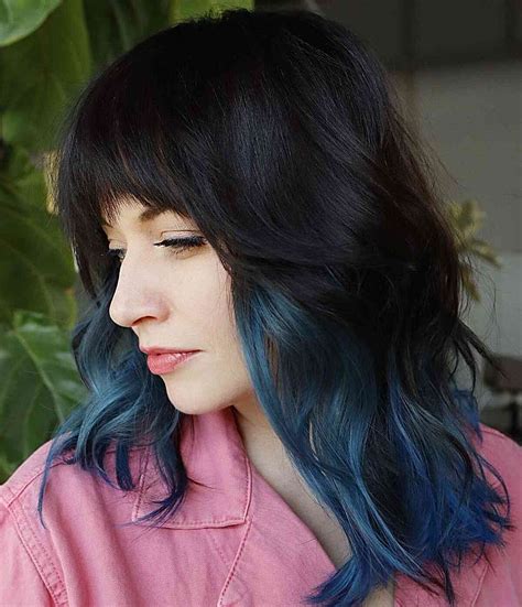 Black Hair Blue Highlights