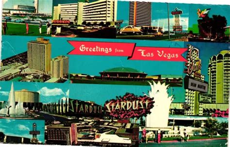 VINTAGE POSTCARD- THE Strip Hotels, Las Vegas, NV 1960s $8.95 - PicClick