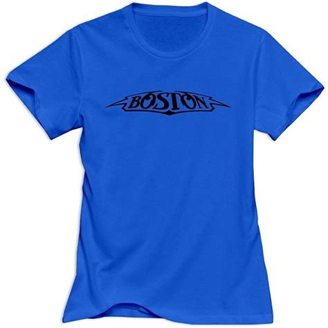 Boston Band Cute O Neck RoyalBlue T Shirts For Womens Size XS [Women_00741] - $17.90 | Shirts ...