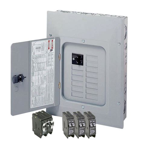 Eaton BR 125 Amp 12-Space 24-Circuit Indoor Main Breaker Loadcenter with Cover Value Pack ...