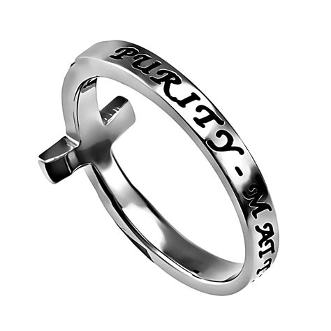 Sideways Cross Purity Ring | Atrio Hill