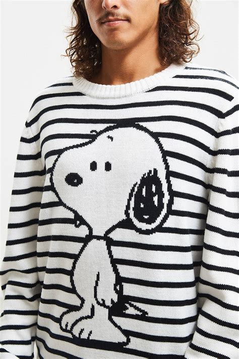 Snoopy Striped Sweater | Sweaters, Knitted pullover, Striped