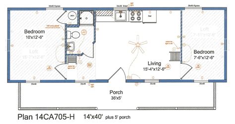 16x40 Cabin Floor Plans, Shed Floor Plans, Shed House Plans, Cottage Style House Plans, Tiny ...