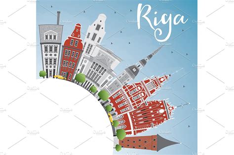 Riga Skyline | Work Illustrations ~ Creative Market