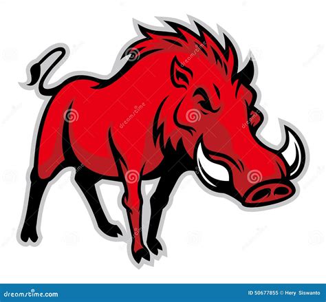 Razorback mascot stock vector. Illustration of dangerous - 50677855