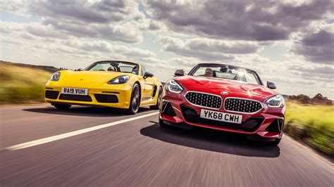 Roadster battle: Porsche Boxster T vs BMW Z4 M40i | Top Gear