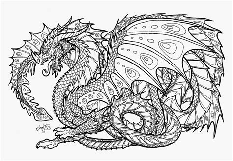 Transparent Pages Png - Hard Coloring Pages Of Dragons, Png Download - kindpng