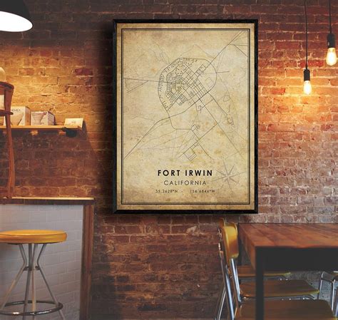 Fort Irwin Map Print Fort Irwin Map California Map Art | Etsy