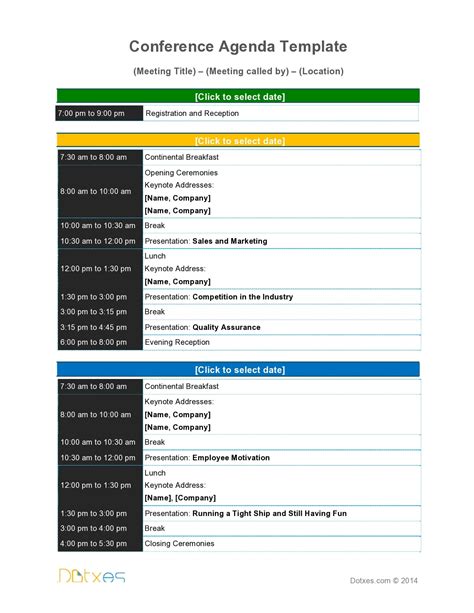 30 Best Conference Agenda Templates (100% Free)