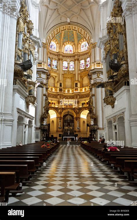 The magnificent interior of Granada cathedral, Spain Stock Photo - Alamy